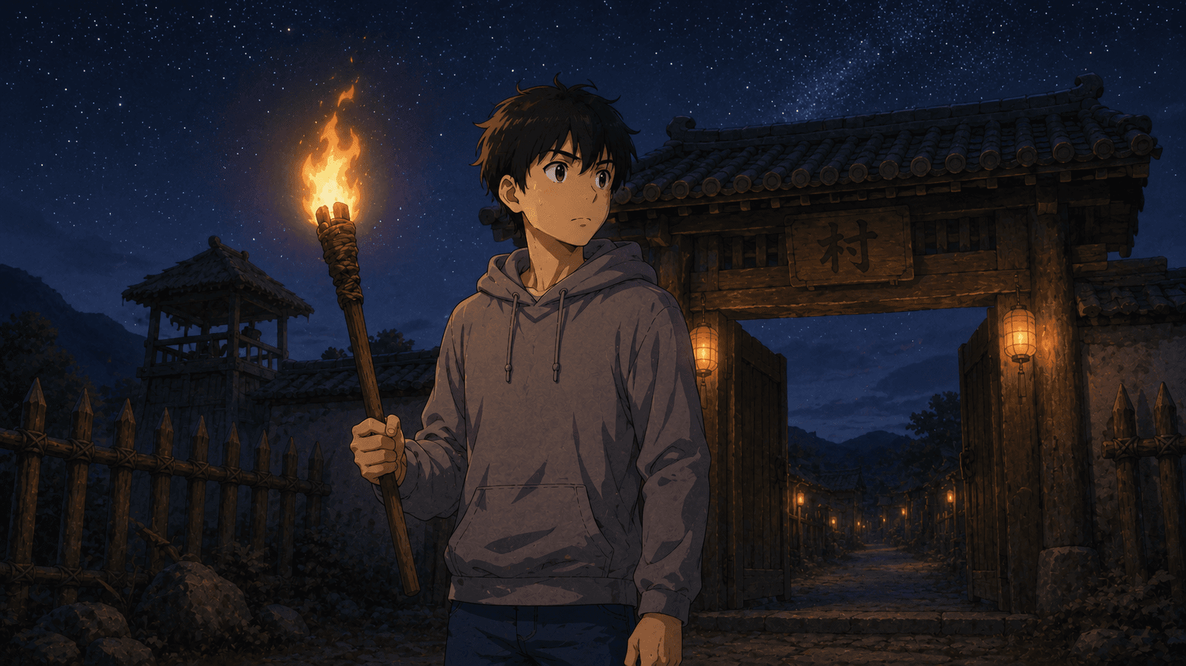 「日の出になったら6時」と教える玲。感心する健。