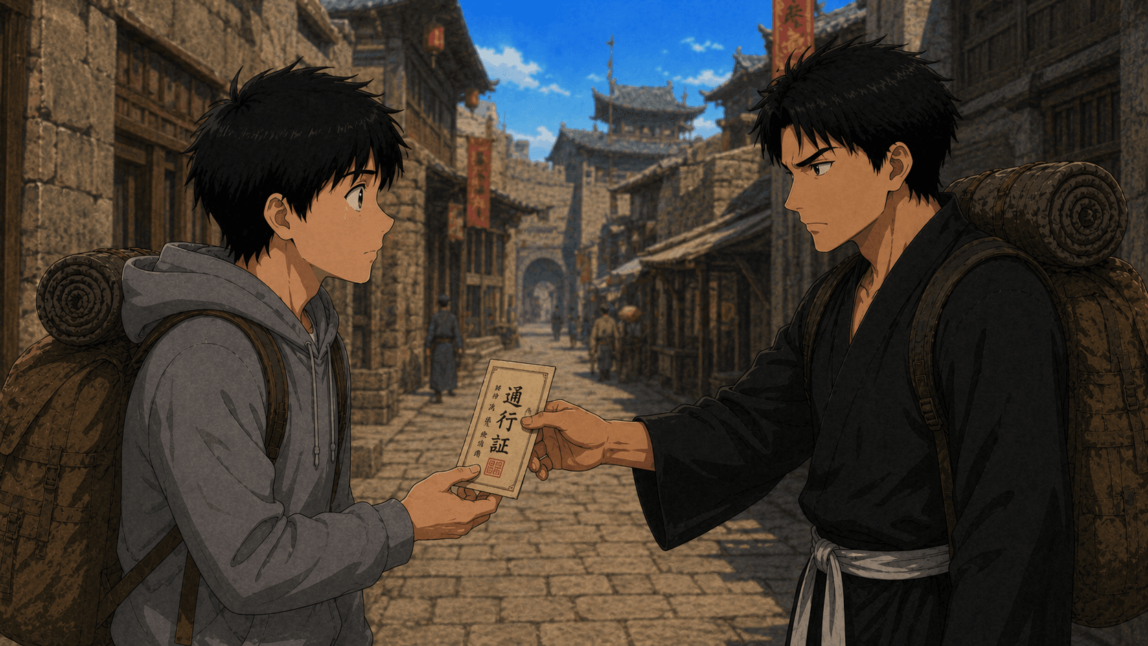 「一人で進んでいけるか？」「できる！止まれない！」